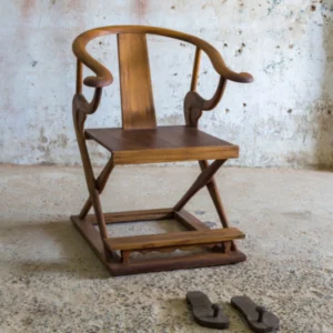 Srilankan Wooden Curved Chair with Footrest