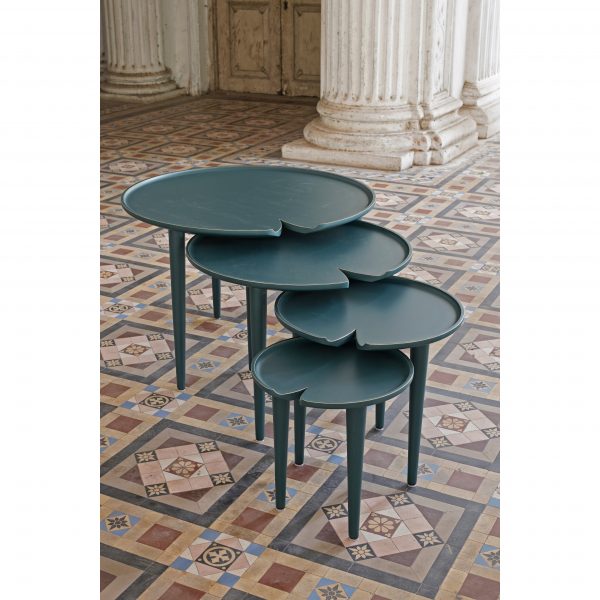 Teal lotus table
