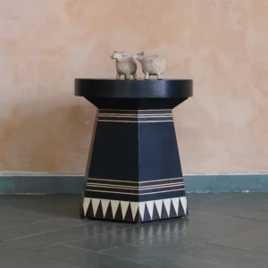 Chalk Black Wooden Stool I