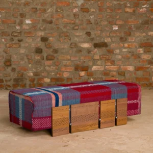 upholstered wooden bench